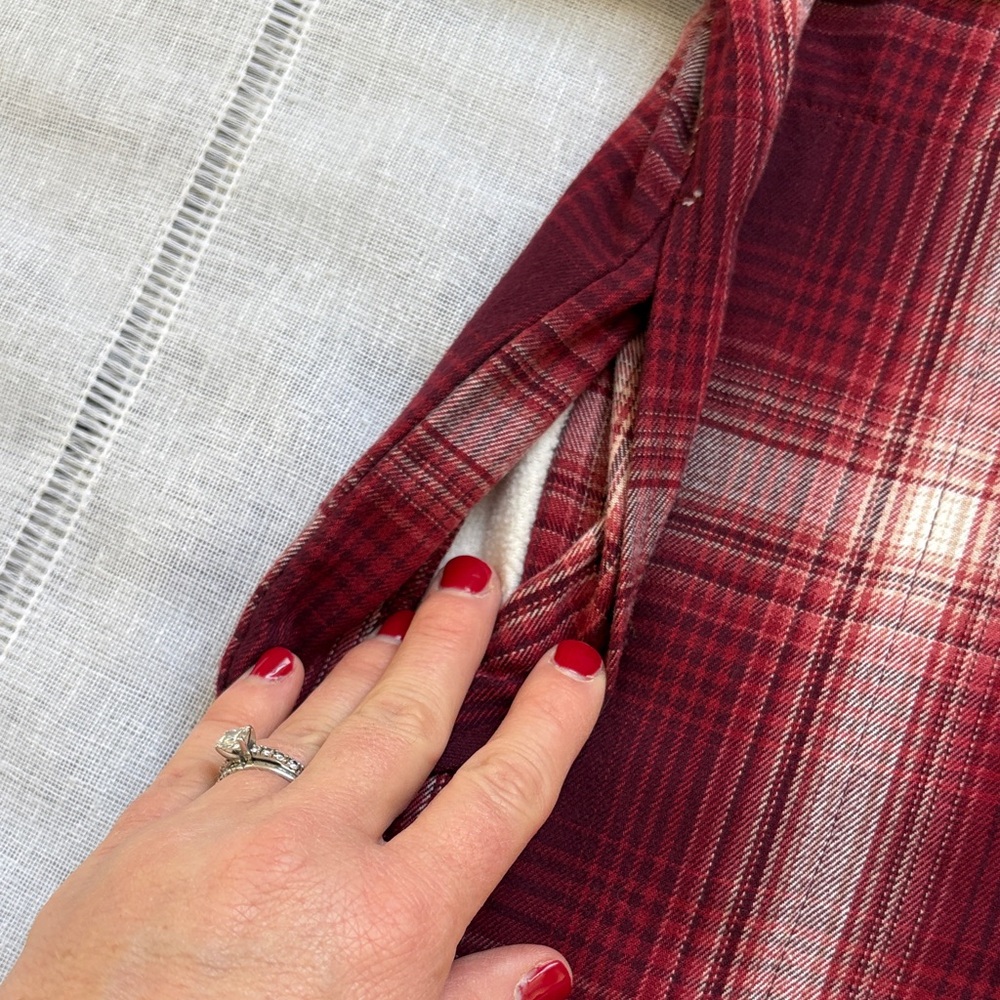 JACHS Girlfriend Grunge Red Plaid Button Down Shirt - Picture 9 of 14